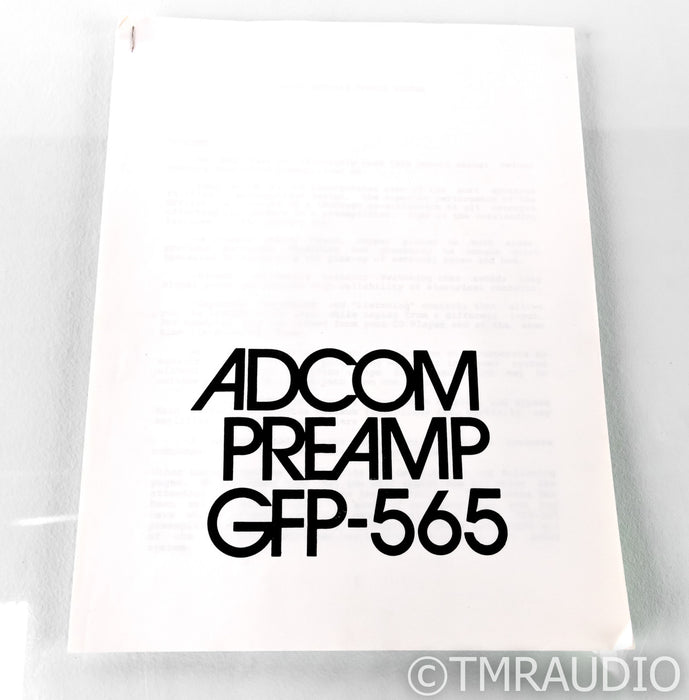 Adcom GFP-565 Stereo Preamplifier; GFP565