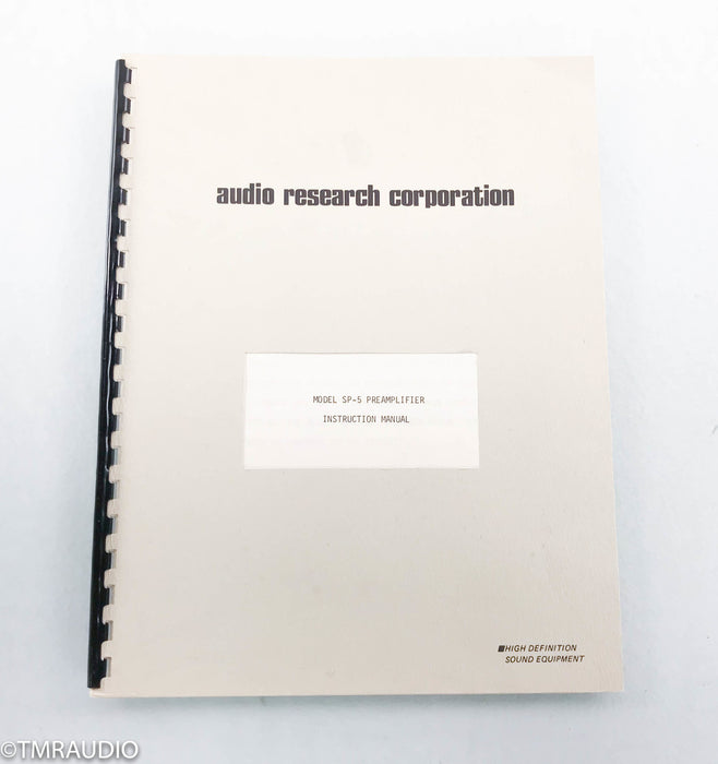 Audio Research SP-5 Stereo Preamplifier