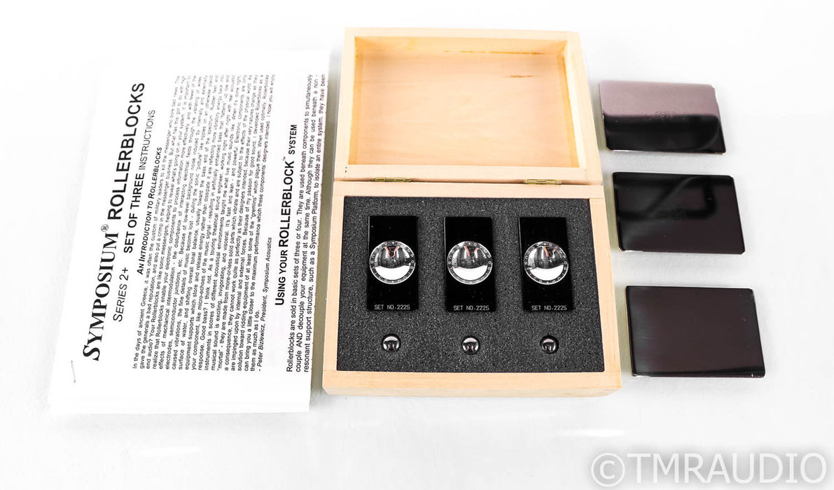 Symposium Acoustics Rollerblocks Series 2+ Isolation System; Set of 3