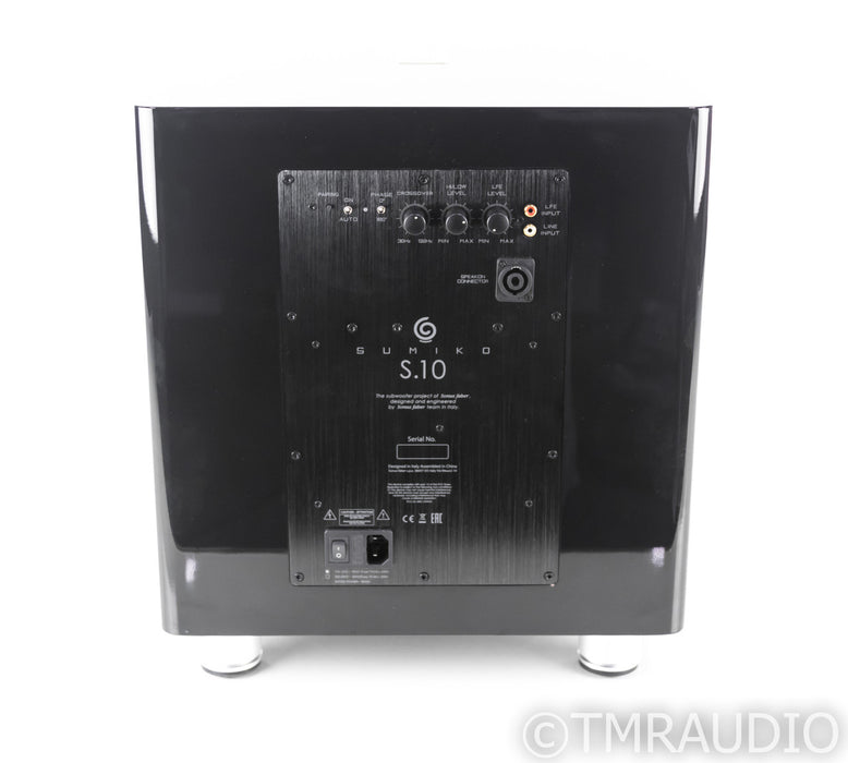 Sumiko S.10 12" Powered Subwoofer; Gloss Black; S-10