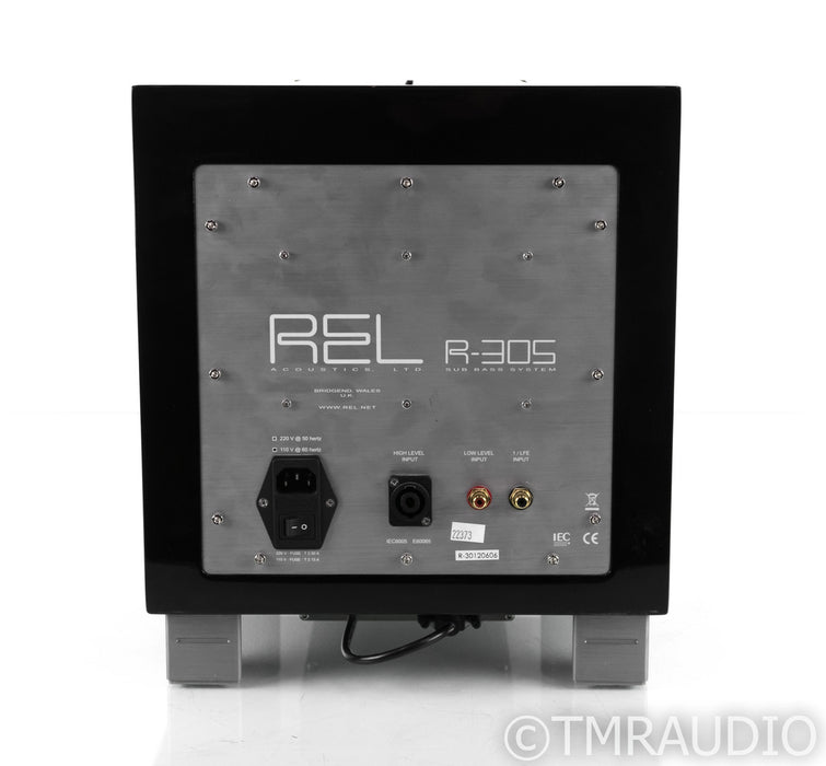 REL Acoustics R-305 10" Powered Subwoofer; Gloss Black; R305