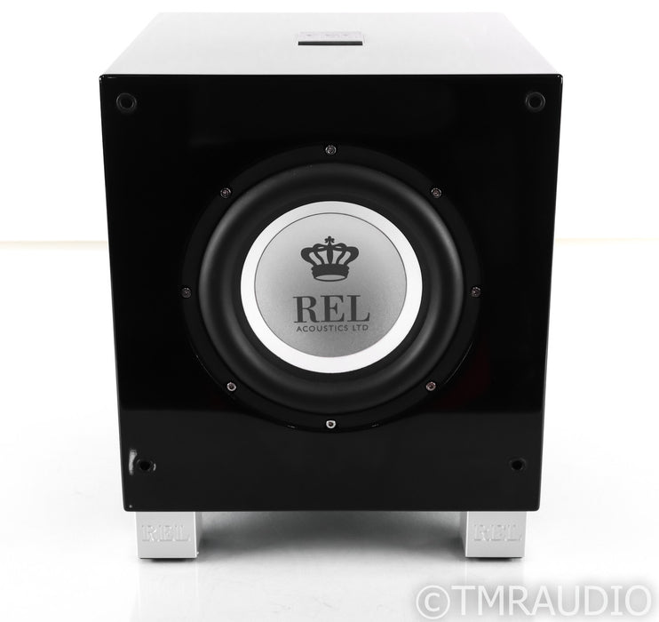 REL T/7i 8" Powered Subwoofer; Piano Black; T-7i