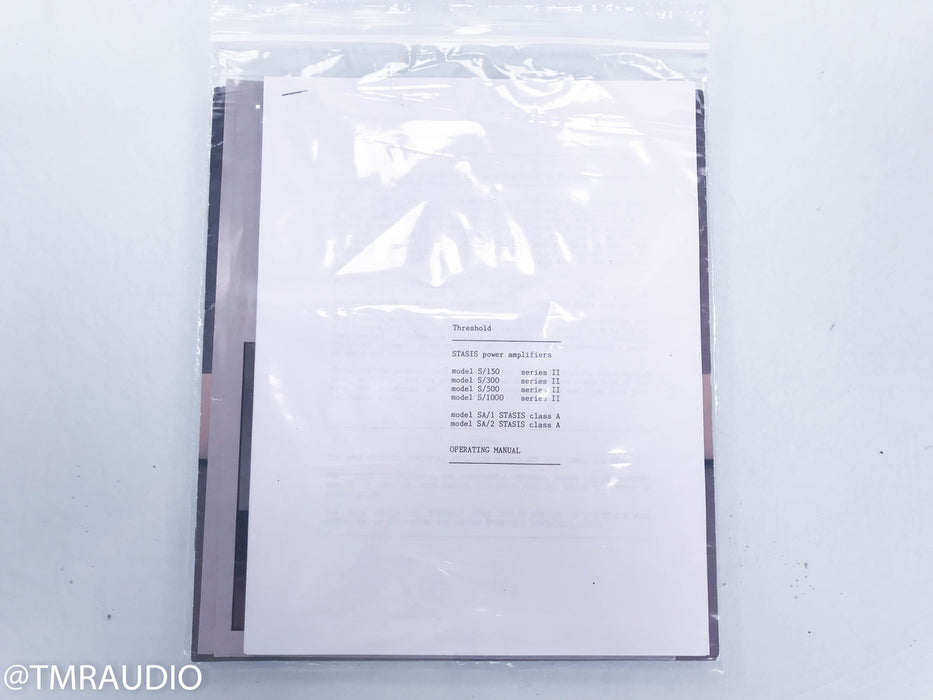 Threshold SA-1 Stasis Mono Power Amplifier