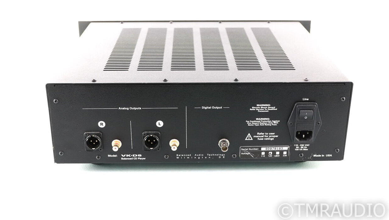 Balanced Audio Technology VK-D5 Balanced CD Player; VKD5; Remote