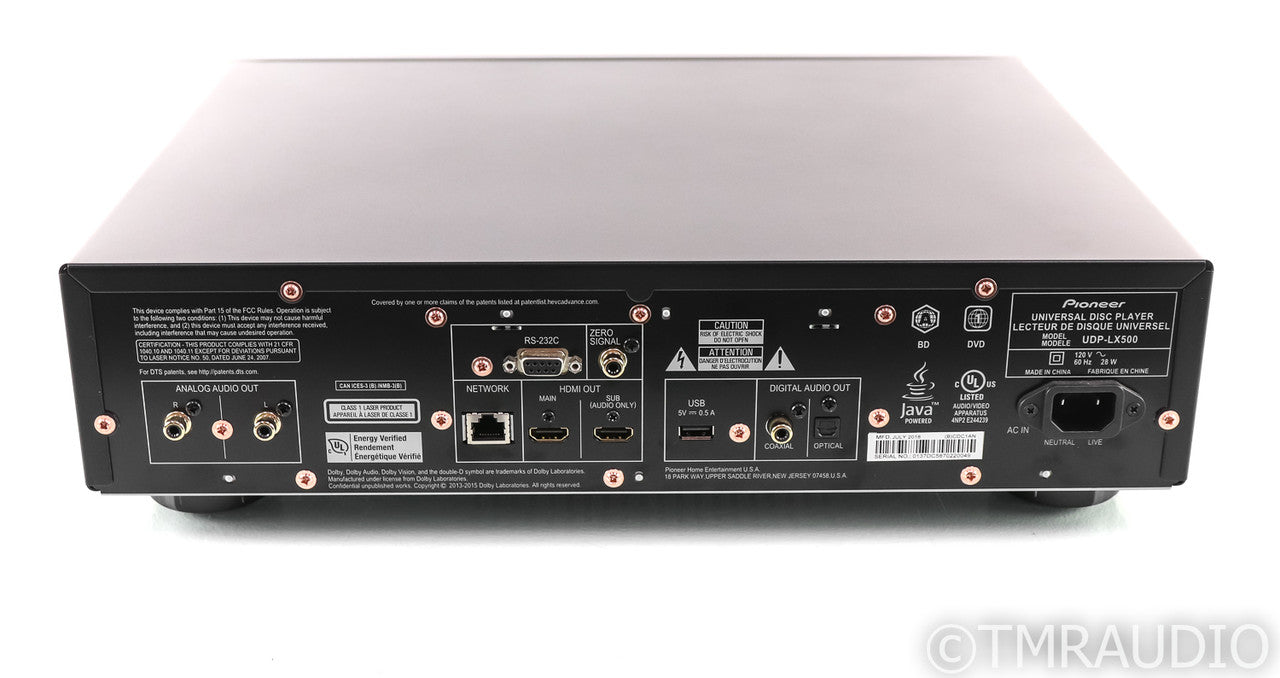 Pioneer Elite UDP-LX500 Universal Blu-Ray / SACD Player; UDPLX500; Remote