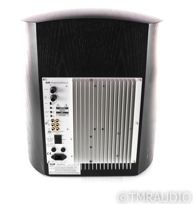 B&W ASW800 12" Powered Subwoofer; Black Ash; ASW-800 (No Grill)