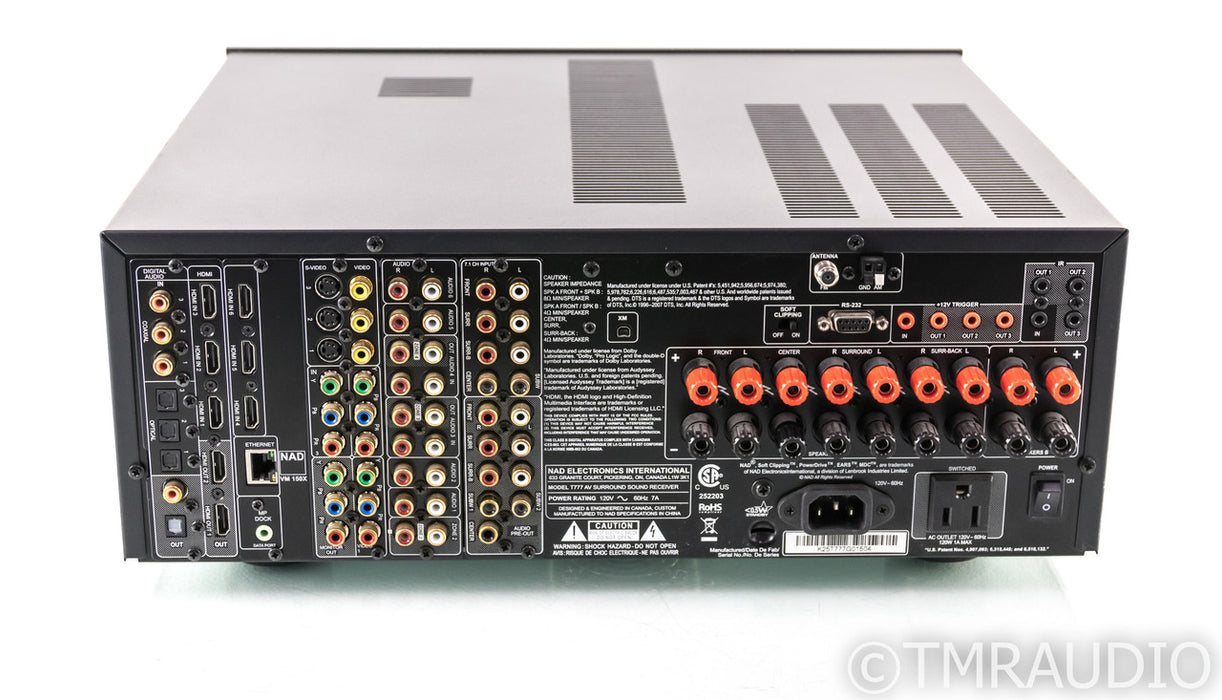 NAD T777 7.2 Channel Home Theater Receiver; T-777; Remote