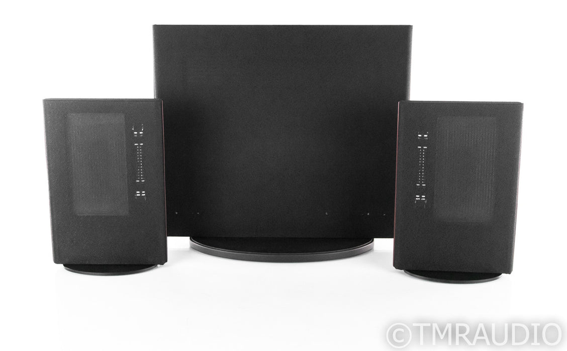 Magnepan Mini Maggie Planar Magnetic Speaker System; Cherry Pair w/ Subwoofer