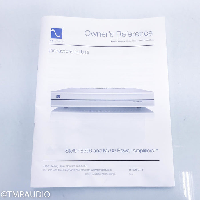 PS Audio Stellar S300 Stereo Power Amplifier (Warranty