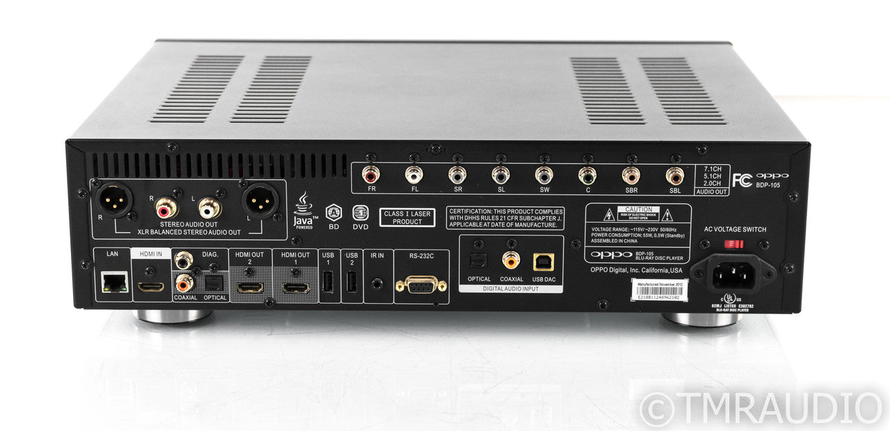 Oppo BDP-105 Universal Blu-Ray Player; BDP105; Remote