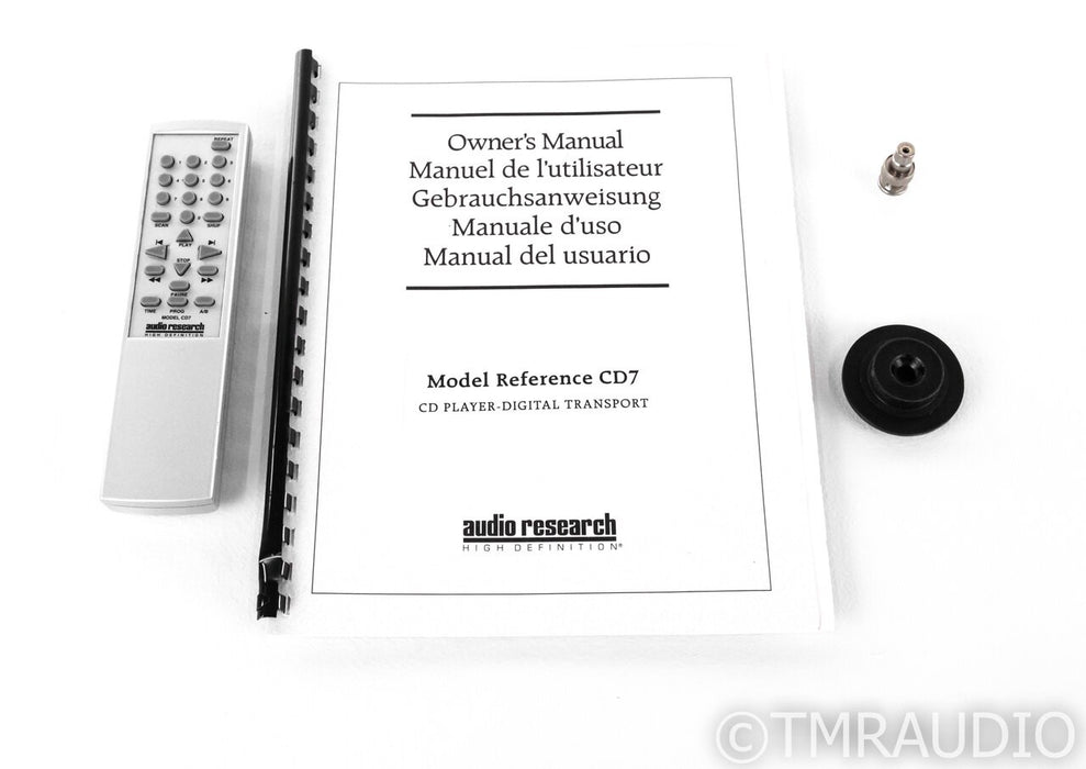 Audio Research CD7 Tube CD Player; CD-7; Remote