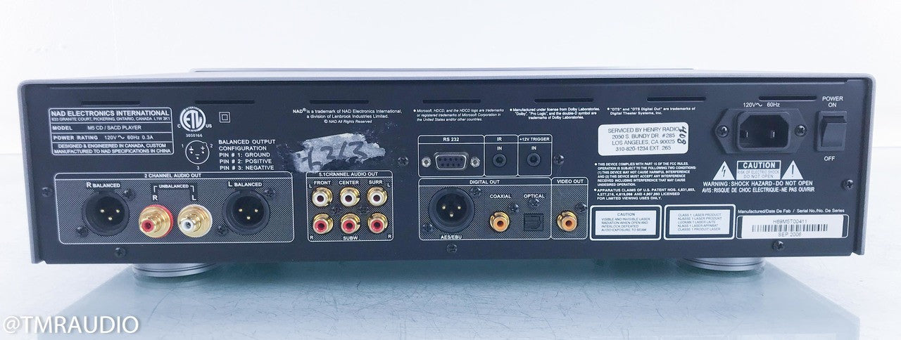 NAD M5 CD / SACD Player; Remote; Masters Series