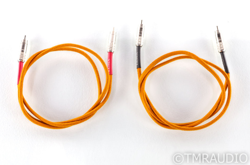 Luna Cables Orange RCA Cables; 1m Pair Interconnects