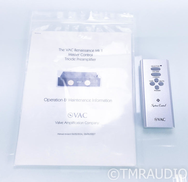 VAC Renaissance MKII Stereo Tube Preamplifier; MM / MC Phono