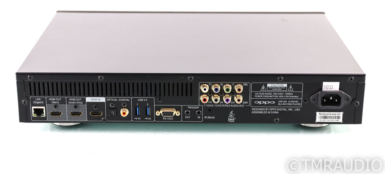 Oppo UDP-203 Universal 4K Blu-Ray Player; UDP203 (No Remote)
