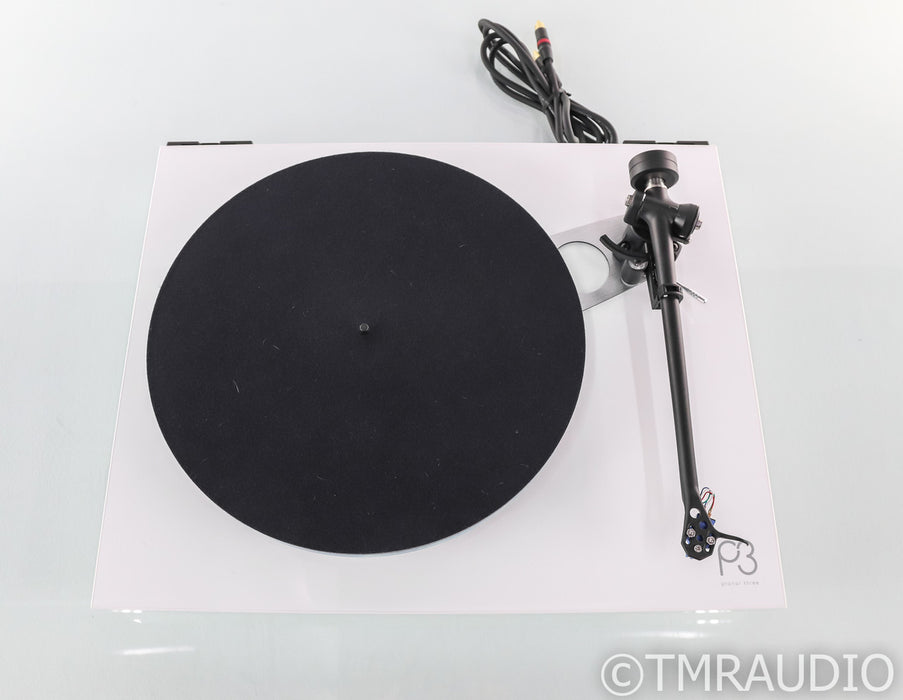 Rega Planar 3 Turntable; PL3; White; Elys 2 Cartridge