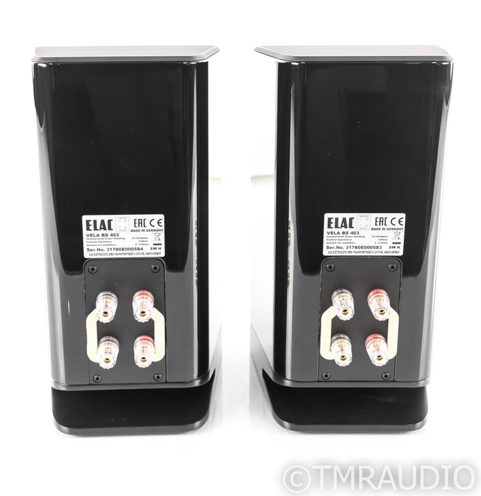 Elac Vela BS 403 Bookshelf Speakers; Black Lacquer Pair