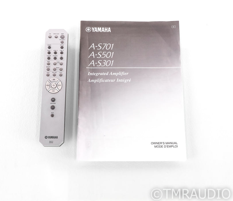 Yamaha A-S501 Stereo Integrated Amplifier; AS501; Remote; MM Phono; Black