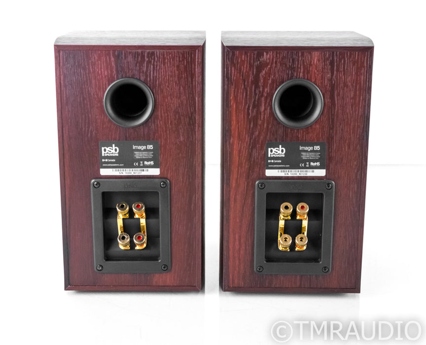 PSB Image B5 Bookshelf Speakers; Dark Cherry Pair