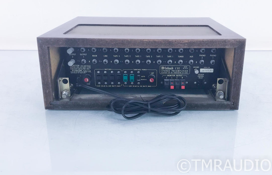McIntosh C32 Vintage Stereo Preamplifier w/ Walnut Cabinet