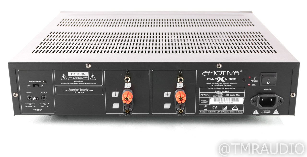 Emotiva A-300 Stereo Power Amplifier; BasX A300