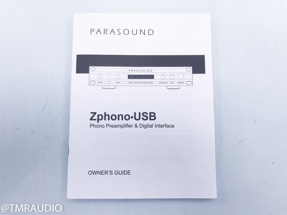 Parasound ZPhono USB Phono Preamplifier / Digital Interface
