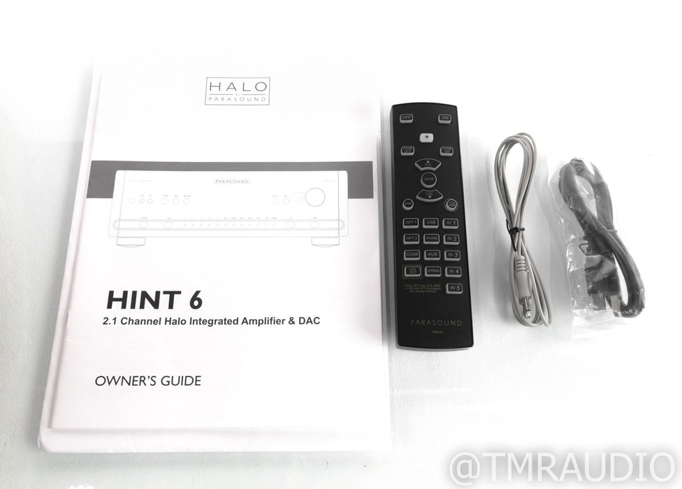 Parasound Halo HINT 6 Stereo Integrated Amplifier; Remote; MM / MC Phono