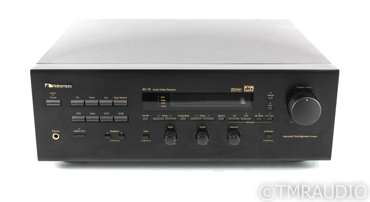 Nakamichi AV-10 5.1 Channel Home Theater Receiver; AV10; Remote (2 Bad Inputs)