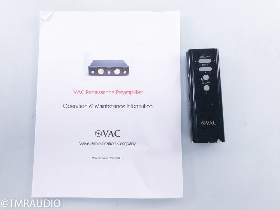 VAC Renaissance Stereo Tube Preamplifier