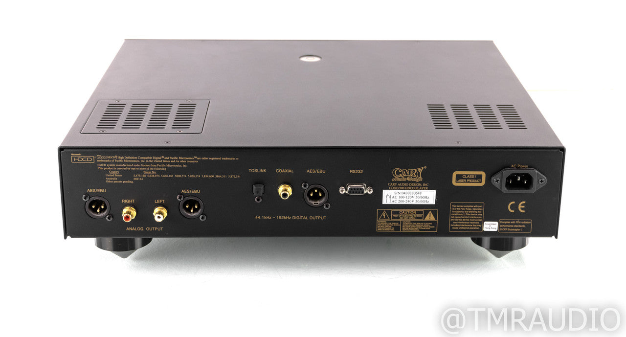 Cary CD 303/300 Tube Hybrid CD Player; HDCD; Remote