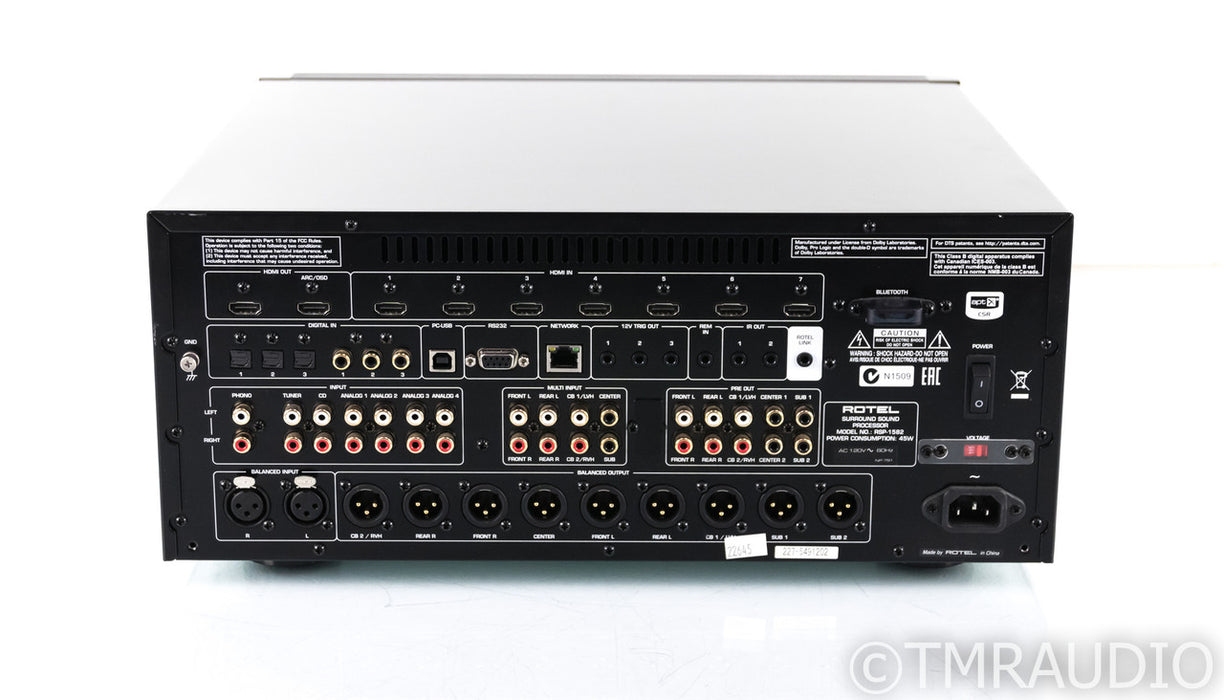 Rotel RSP-1582 7.2 Channel Home Theater Processor; RSP1582; MM Phono; Remote