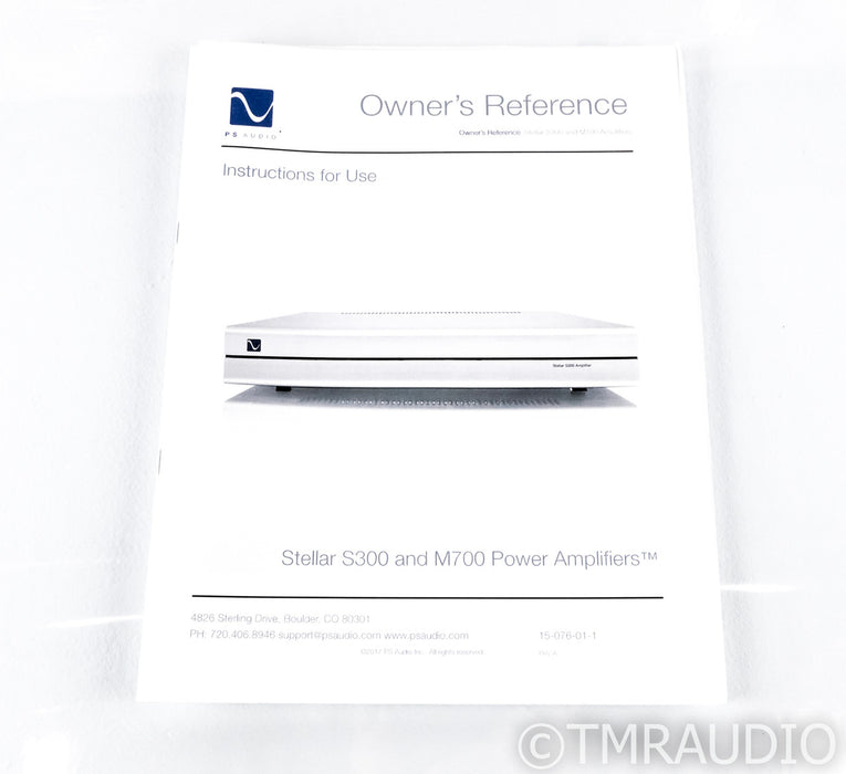 PS Audio Stellar S300 Stereo Power Amplifier; S-300 (Used)