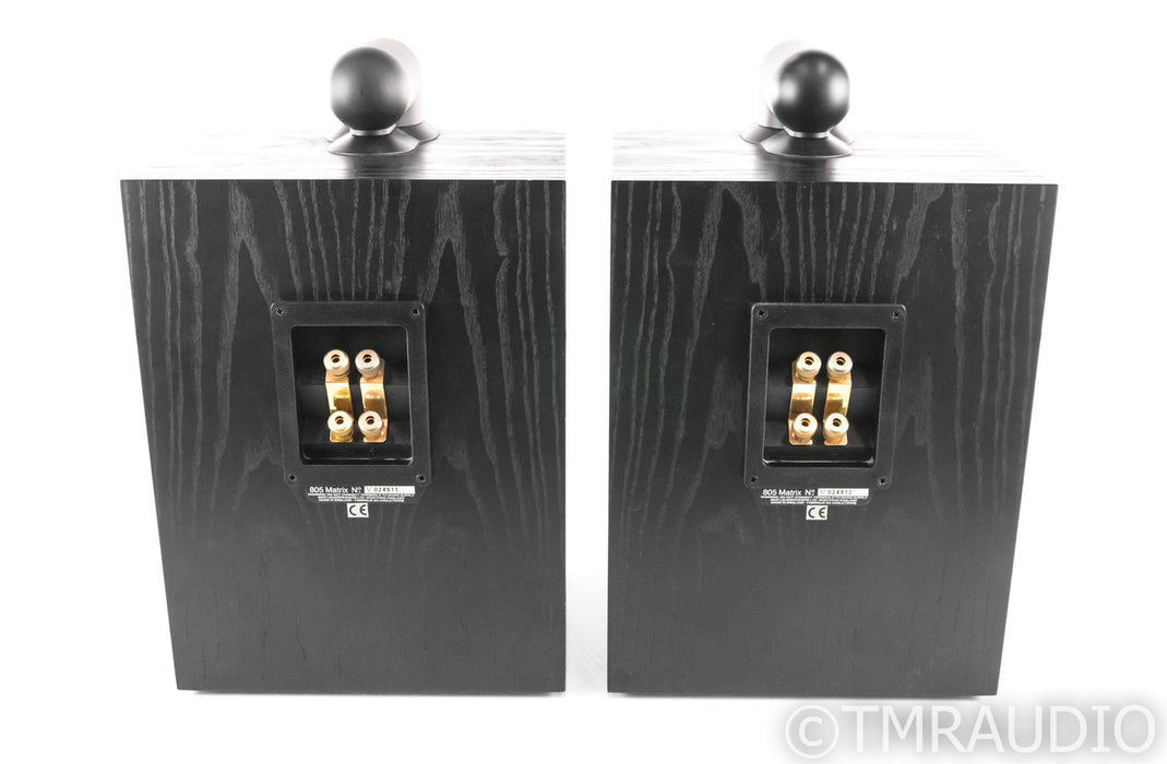 B&W Matrix 805 Bookshelf Speakers; Black Ash Pair