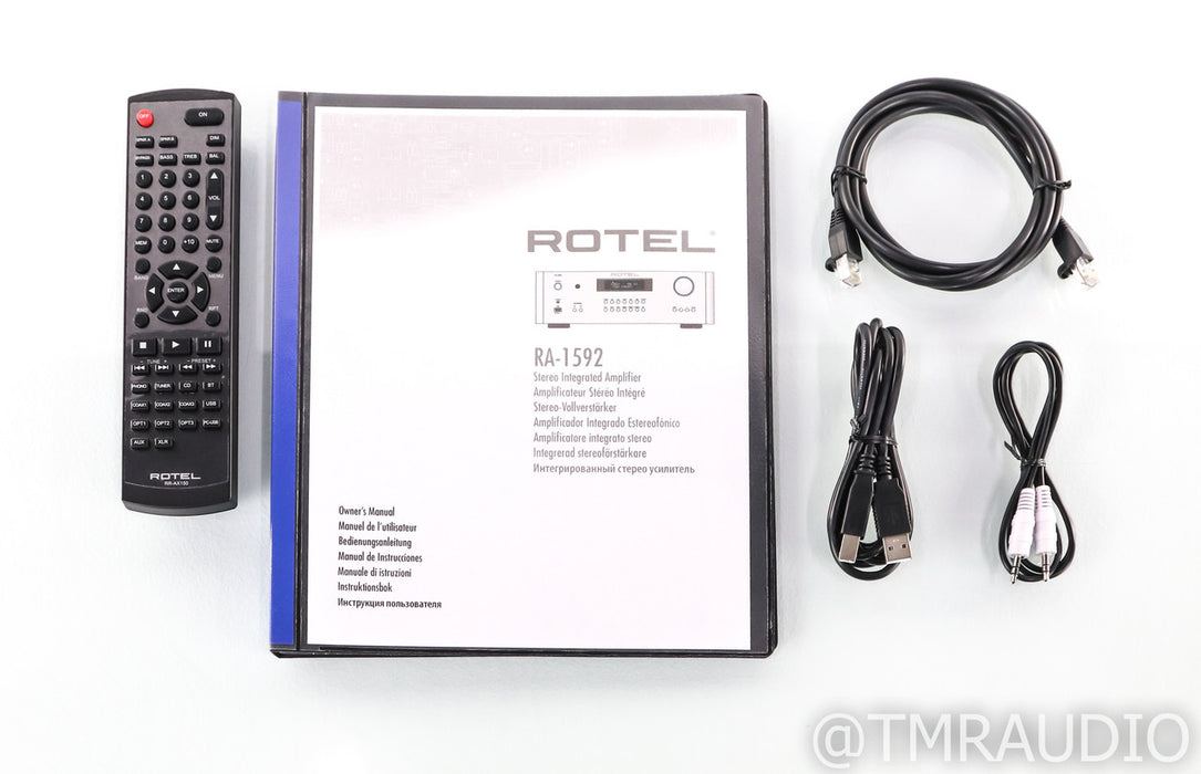 Rotel RA-1592 Stereo Integrated Amplifier; RA1592; Remote; MM Phono