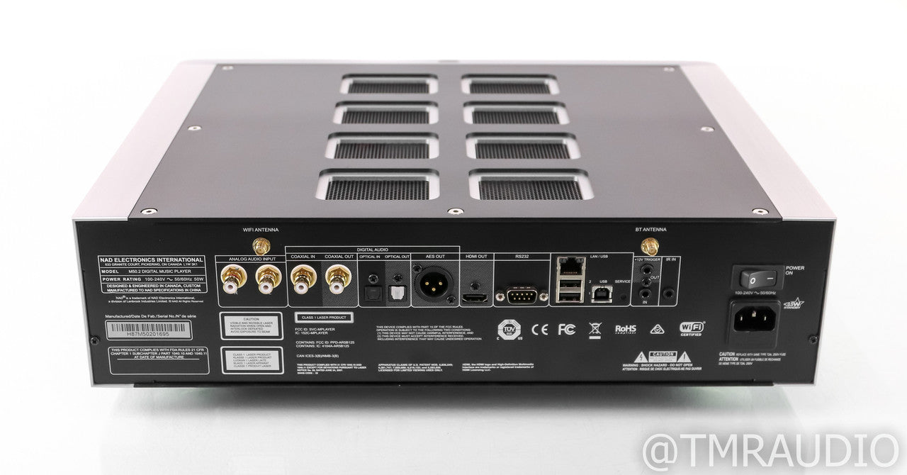 NAD Masters M50.2 Wireless Network Streamer / Server; CD Ripper; BlueOS; 2TB HDD