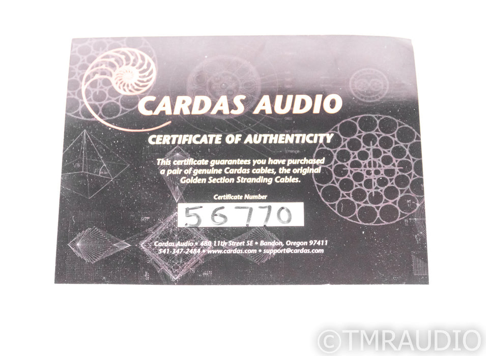 Cardas Golden Reference Power Cable; 1.25m AC Cord; Furutech F-11 Connectors