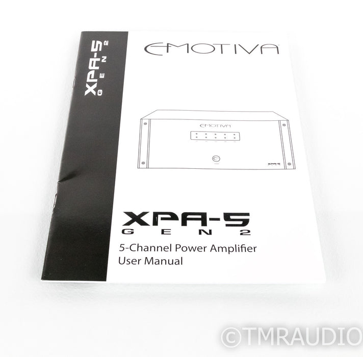 Emotiva XPA-5 Gen 2 5 Channel Power Amplifier; XPA5 MkII