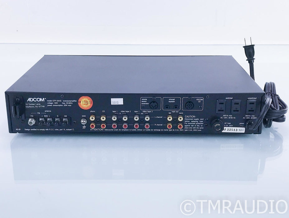 Adcom GTP-500II Stereo Preamplifier; AM / FM Tuner (No Remote)