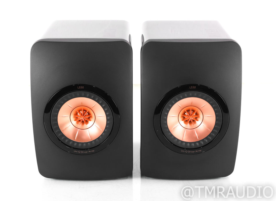KEF LS50 Bookshelf Speakers; Black Pair; LS-50