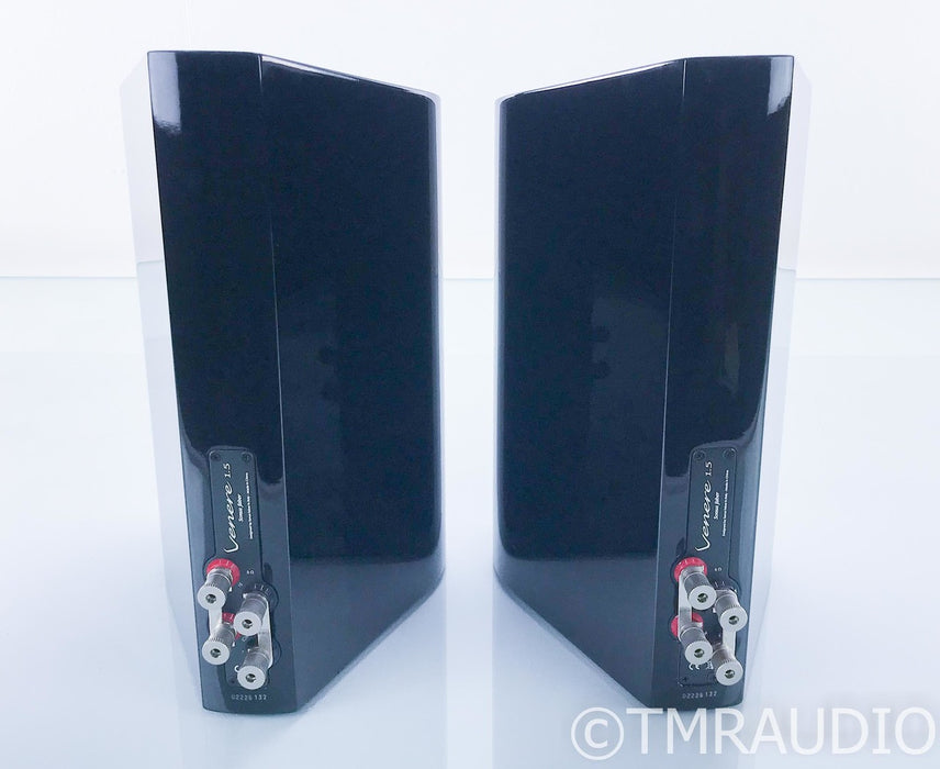 Sonus Faber Venere 1.5 Bookshelf Speakers; Gloss Black Pair; AS-IS (Bad Driver)