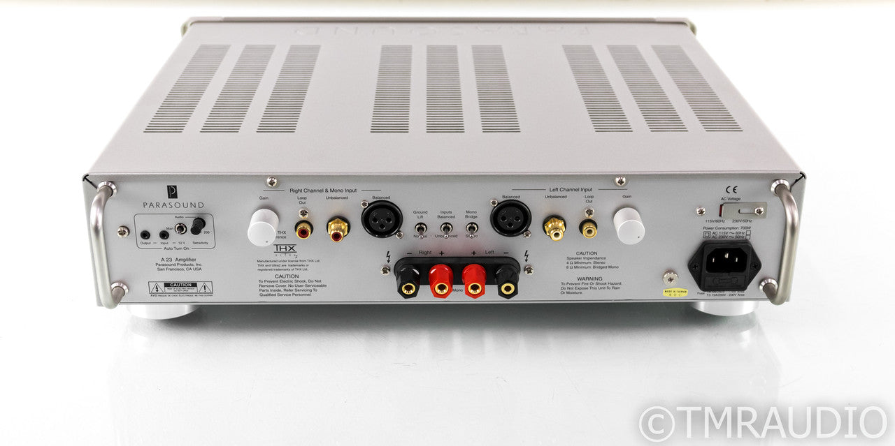 Parasound Halo A 23 Stereo Power Amplifier; A23; Silver (1/1)