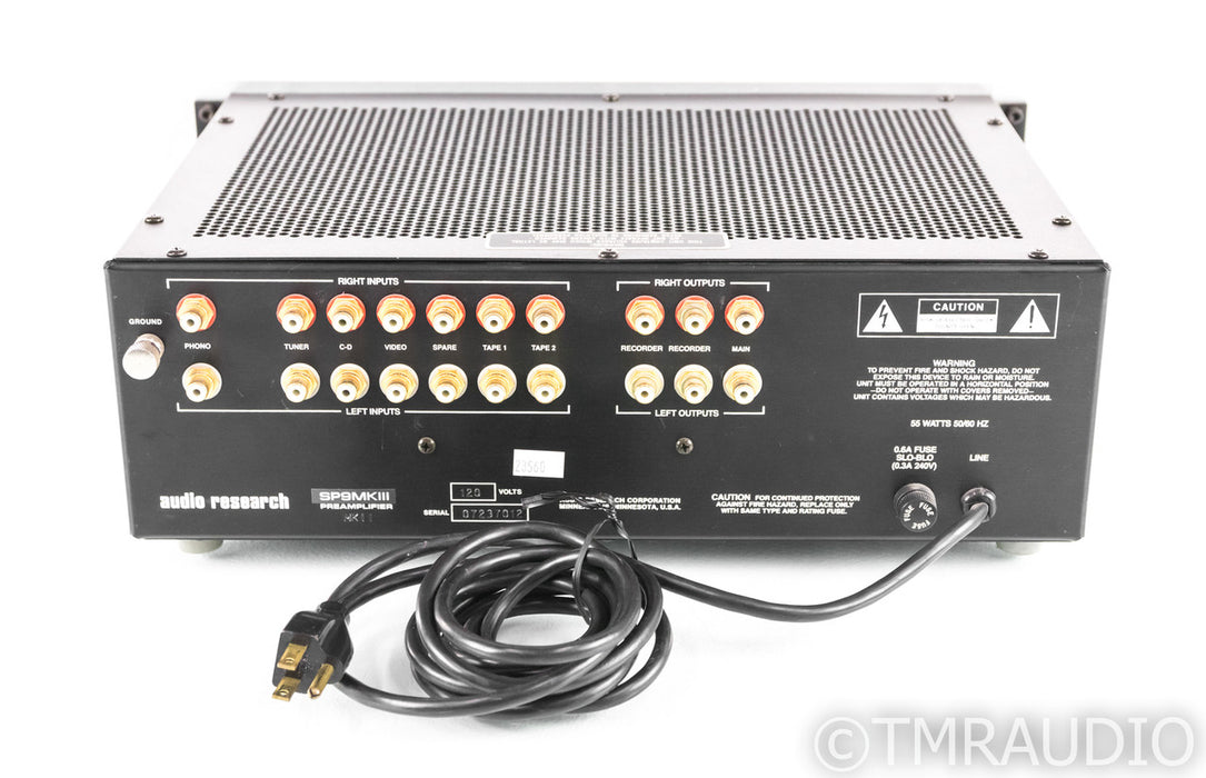 Audio Research SP9MKIII Vintage Stereo Tube Preamplifier; SP-9 Mk3; MM Phono