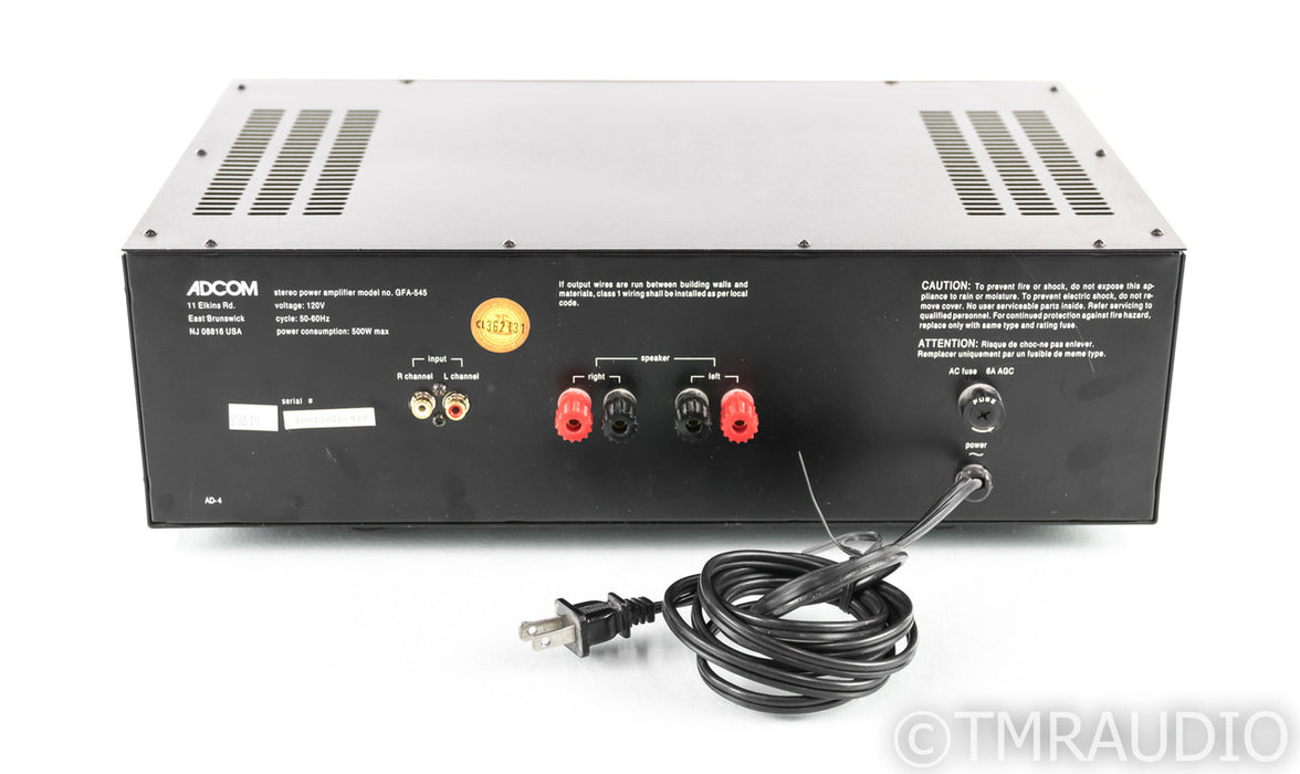 Adcom GFA-545 Stereo Power Amplifier; GFA545