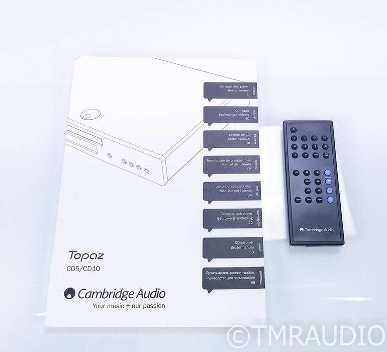 Cambridge Audio Topaz CD10 CD Player; CD-10