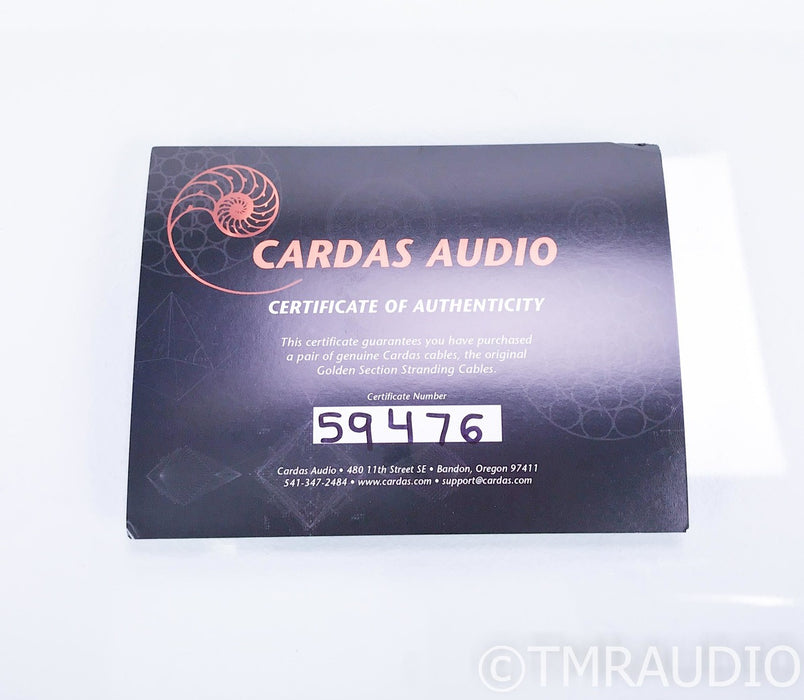 Cardas Clear XLR Cables; 1m Pair Balanced Interconnects