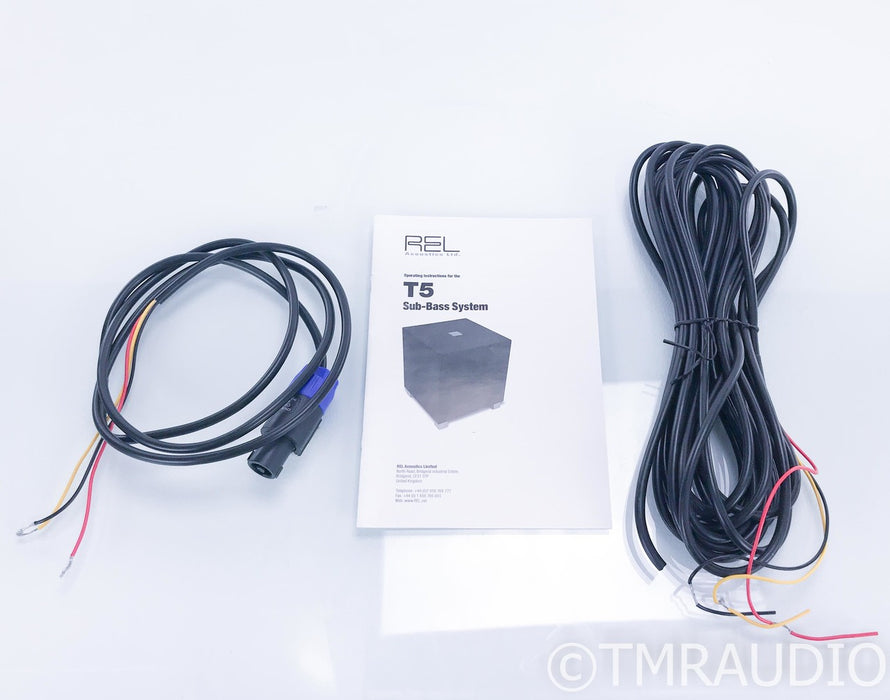 REL T5 8" Powered Subwoofer; Gloss White; T-5