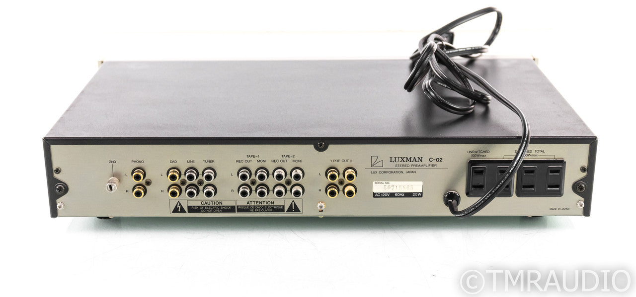 Luxman C-02 Vintage Stereo Preamplifier; C 02; MM / MC Phono