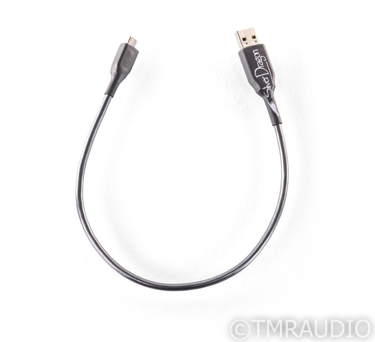 Moon Audio Silver Dragon Micro USB Cable; Single 1ft Digital Interconnect