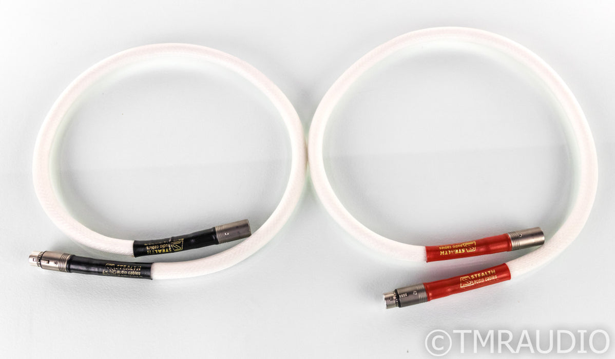 Stealth Audio Indra XLR Cables; 1m Pair Balanced Interconnects; Rev P