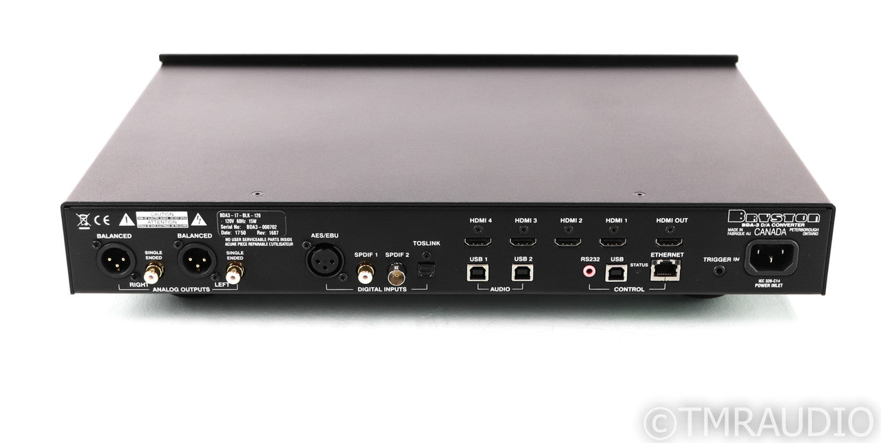 Bryston BDA-3 DAC; D/A Converter; BDA3; Black; 17"